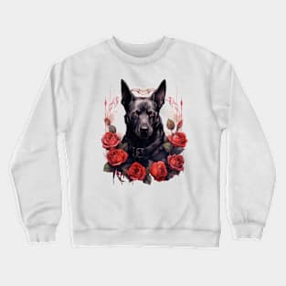 Gothic Rose Dog Crewneck Sweatshirt